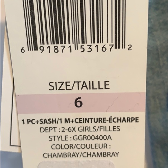 3/20 Girls BNWT Guess denim short romper size 6 - Picture 3 of 5